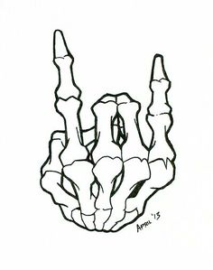 a drawing of a hand with the words tattoo flash - skeleton horns from arklink deviantan com