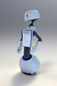 a robot with a cell phone in its hand