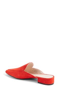 A minimalist, pointy-toe profile instantly modernizes this sophisticated, loafer-inspired mule. 1 1/4" heel (size 8.5) Cushioned insole Leather upper and lining/rubber sole Imported Women's Shoes Australia Aesthetic, Night Jewelry, Winter Street, Aesthetic Winter, Loafer Mules, Fiery Red, Red Suede, Cole Haan, Mule