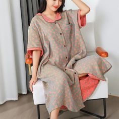 Designed to capture a rustic aesthetic, this loungewear ensemble exudes timeless charm. Made from high-quality pure cotton, this set ensures a gentle, cozy, and breathable experience, perfect for relaxing indoors during the warmer seasons of spring, fall, or summer. Embrace comfort and style with this versatile ensemble, tailor-made for your tranquil moments of relaxation.Product ID: OK7117Care: This nightie is machine washable and dryable. Please wash at a low temperature and avoid bleaching.Ma Long Nightgown, Rustic Aesthetic, Elegant Flowers, Night Gown, Pure Cotton, Relaxation, Lounge Wear, In This Moment, High Quality