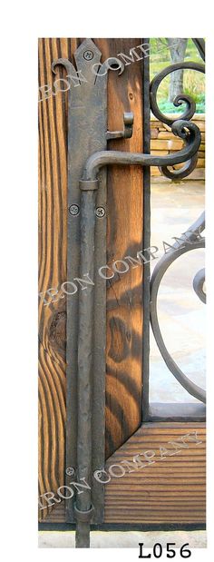 HC-320 Authentic 15th Century Iron Cane Bolt Custom Exterior Doors, Brick Ideas, Iron Hinges, Gate Door, Metal Workshop, Blacksmith Projects, Brick Masonry, Brass Wood, Antique Hardware