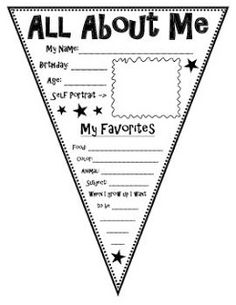 an all about me printable triangle with the words my favorites written on it