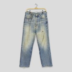 "Size 31x28 Vintage 90s Edwin Classic Faded Blue Jeans Stonewash Jeans 1990s Edwin Light Wash Denim Distressed Jeans Stone Washed W31 Please contact me for any questions about this clothing before buying. SIZE MEASUREMENTS :- WAIST : 31\" inches HIPS : 42\" inches THIGH: 24\" inches  LEG OPENING : 15\" inches RISE : 12\" inches INSEAM : 28\" inches OUTSEAM (TOTAL LENGTH) : 39.5\" inches WEIGHT : 0.68 kg Condition : Distressed faded dirty jeans Good Vintage Conditions. Please pay close attention to measurements provided. Do not rely on tag size as pre-worn items may have been  altered, stretched or shrunk & vintage sizes do not directly translate the modern sizes. The best way to ensure a correct fit is to compare our measurements  with the measurements of a similar item that you know fits Dirty Jeans, Stonewash Jeans, Faded Blue Jeans, Zipper Jeans, 90s Denim, Light Wash Denim, Denim Wash, Distressed Jeans, Jeans Denim