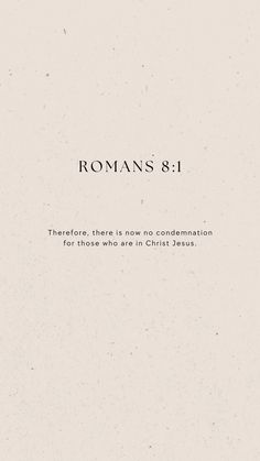 the front cover of romans 8 1