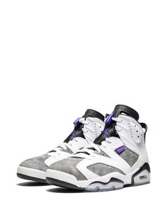 Air Jordan Retro 6 Sneakers | Farfetch.com Jordan Air Retro, Crystal Sneakers, Air Jordan Retro 6, Grey Outfits, Grey Jordans, Jordan Retro 6, Retro 6, Jordan Air, Air Jordan Retro