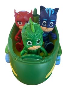 PJ Masks Gekko Mobile with Catboy Owlette and Gekko Figures Played with condition. Message me with any questions Pj Masks Owlette, Action Figure Accessories, Message Me, Action Figures, Conditioner, Mask, Toys