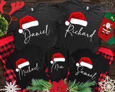 Matching Family Christmas Shirts, Family Christmas Shirt, Matching Xmas Tees, Custom Christmas Tee, Personalized Name Christmas Shirt. We choose one of the highest-quality t-shirt manufacturers in the market! We work with different shirt brands based on color/size availability. All shirts we use are soft-style, not heavy cotton. Different shirt styles may have varying shades of the same color due to different manufacturer brands. Otherwise, we will send the brand that we have available in our stock. ❃Please review all size charts displayed in the product images. ❃Please note that the sizing chart includes measurements of one side of the shirt, not the circumference. ❃Sizing may differ by up to 1 inch (+-) between brands. We recommend sizing up if you're between two sizes. ►HOW TO ORDER 1. Christmas Shirts Family, Matching Family Christmas Shirts, Xmas Tees, Name Christmas, Family Christmas Shirts, Cute Family, Christmas Tees, High Quality T Shirts, Different Shirt Styles