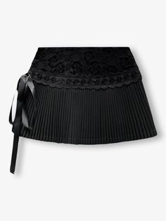 Maui skirt Black Fairy Skirt, Statement Mini Skirt, Party Skirt With Lace Patchwork, Chic Party Skirt With Lace Trim, Chic Party Mini Skirt With Lace Trim, Elegant Short Pleated Skirt For Party, Elegant Short Pleated Party Skirt, Elegant Mini Skirt With Lace Trim, Chic Lined Lace Mini Skirt