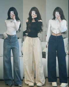 Outfits For Tall Slim Woman, Cute Outfits With Pants, Simple Korean Outfits, Korean Fashion Teen, Tall Girl Outfits, Korean Style Outfits, Korean Casual Outfits, Casual Day Outfits