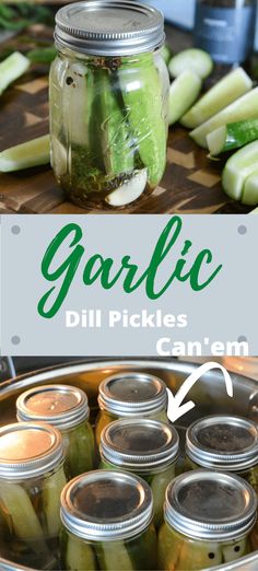 canning pickles in mason jars for garlic dill pickles