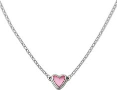 Pink Sterling Silver Heart Cut Necklace, Pink Heart Charm Round Pendant Jewelry, Pink Double Heart Sterling Silver Necklace, Pink Sterling Silver Heart Necklace, Pink Round Pendant With Heart Charm, Pink Round Pendant Jewelry With Heart Charm, Pink Sterling Silver Heart Pendant Necklace, Fine Jewelry Heart-shaped Birthstone, Pink Sterling Silver Double Heart Necklace