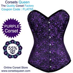 Purple Overbust Corset Dress, Purple Dress, Purple Corset, Overbust Corset Dress, UK Online Corset Store