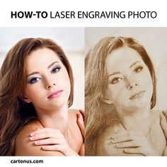 an image of a woman with her hand on her chest and the words how - to laser engraving photo