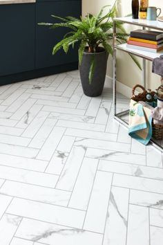 White herringbone flooring Tiled Herringbone Floor, Engineered Parquet Flooring, Artificial Grass Rug, Herringbone Tile Floors, Luxury Vinyl Tile Flooring, Laminate Colours