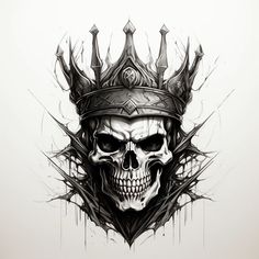 a skull with a crown on it's head