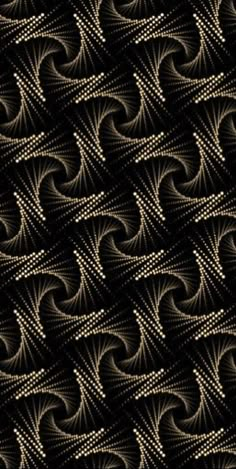 an abstract black and gold background with wavy lines in the shape of circles on top of each other