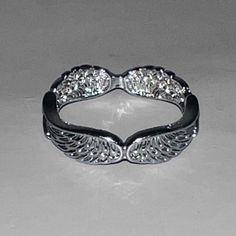 - New With Tags (Pouch) - Silver Tone, Engraved Angel Wing, Band Ring Wings Band, Wing Ring, Couple Ring, Ring Color, Couple Rings, Womens Jewelry Rings, Angel Wings, Band Ring, Wedding Ring