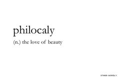 the word philocay is written in black and white