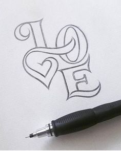 a screen shot of an instagram page with the word love drawn on it