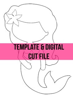 a girl with a pink ribbon around her neck and the words template & digital cut file