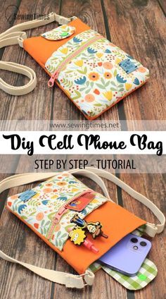 the diy cell phone bag is easy to make