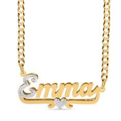 Our Personalized Double-Plate "Emma" The first letter is filled with beading and is available in Sterling Silver and Gold over Sterling Silver. The name can be personalized with a name of up to 10 characters (Letters only, NO numbers, or special characters). Customizable With: Names, or Words Chain Type: Cuban Chain / Xoxo Chain Closure: Lobster Clasp Metal Selection: Sterling Silver 14k Gold over Silver Monogrammed Cufflinks, Leather Kits, Character Letters, Swarovski Heart, Name Earrings, Diffuser Necklace, Nameplate Necklace, Monogram Necklace, Mothers Necklace