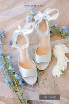 Pearl Wedding Heels Something Blue Shoes, Wedding Block Heels, Trendy Bride, Something Blue Wedding, Wedding Sandals, Bride Shoes, Shade Of Blue, Evening Shoes, Blue Satin