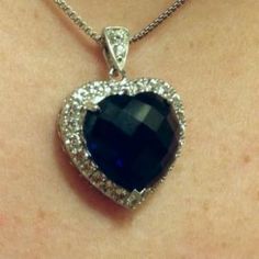 Heart of the Ocean Sapphire Pendant- Inspired by the monumental movie- The Titanic Ocean Pendant, Heart Of The Ocean, Ocean Heart, Helzberg Diamonds, Something Old Something New, Friend Jewelry, Best Friend Jewelry, Valentines Day Presents, The Titanic