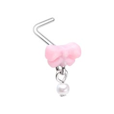 PRICES MAY VARY. Experience the ultimate comfort and style with our High Quality and Comfortable L-Shape Nose Ring made from premium Acrylic material. The perfect addition to your collection, this Sweet Kawaii Coquette Bow Pearl Dangle Nose Ring is designed to inspire and appeal to the senses. Elevate your look and show off your unique style with this must-have accessory! Material: Acrylic Type: L Shape High Quality and Comfortable to Wear Introducing Impulse Piercings, where self-expression meets affordability. Our brand is dedicated to providing a wide variety of body piercings that are fun, modern, and edgy, all at exceptionally fair prices. At Impulse Piercings, we understand that body jewelry is more than just an accessory. It's a reflection of one's identity and a symbol of confidenc Nose Piercing Stud Jewelry, Dangle Nose Ring, Unique Nose Rings, L Shaped Nose Ring, Nose Piercing Stud, Kawaii Coquette, Body Jewelry Piercing, Nose Jewelry