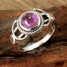 Amethyst Gemstone Ring, 925 Sterling Silver Ring, Bohemian Ring, Designer Ring, Patywear Ring, Amethyst Jewelry, Statement Ring METAL - 925 STERLING SILVER GEMSTONE - Amethyst RING SIZE - 7.5 US RING WEIGHT - 4.3 GRAMS Approx STONE SIZE - 7 x 7 MM COLOR - Purple Bohemian Sterling Silver Amethyst Ring With 925 Stamp, Bohemian Sterling Silver Amethyst Ring, Silver Bohemian Amethyst Rings, Bohemian Purple Rings Stamped 925, Bohemian Amethyst Ring In Sterling Silver, Silver Spiritual Amethyst Ring, Spiritual Round Amethyst Ring In Sterling Silver, Bohemian Sterling Silver Purple Rings, Adjustable Bohemian Amethyst Ring In Sterling Silver