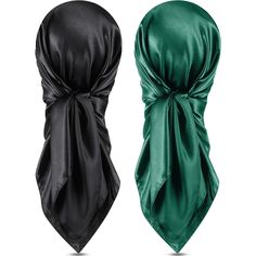 PRICES MAY VARY. Mild security: these head scarves have smooth silk touch, made of silk feeling polyester, the surface is satin silk and the back is polyester, breathable and lightweight to wear when sleeping, naturally dyed with no color shading or fading Package content: you will receive 2 pieces of head scarf, enough quantity for you to apply and change to wash, you can also share them with your mother, sister or friend Easy to match: you can wear the silk head scarf to match well with your d Green Head Scarf, Sleep Scarf, Hair Wrapping, Silk Head Wrap, Silk Head Scarf, Color Shading, Cleaning Methods, Dots Dress, Silk Headscarf