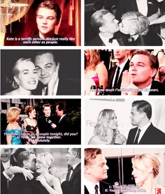 the actors and their love for each other are in this collage, which includes pictures of them kissing