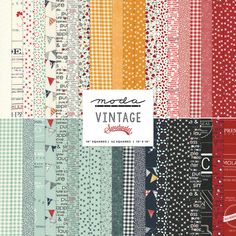 an assortment of different patterns and colors for the vintage quilter's fabric collection