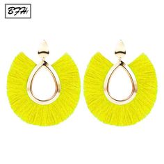 BFH Bohemian Big Tassel Drop Earrings For Women Lady Female – ZiiShop Trendy Summer Tassel Dangle Earrings, Trendy Dangle Tassel Earrings For Summer, Trendy Summer Jewelry With Tassels, Chic Summer Dangle Tassel Earrings, Chic Summer Fringe Earrings, Trendy Tassel Earrings For Summer, Yellow Fringe Tassel Earrings, Trendy Gold Tassel Earrings For Summer, Trendy Summer Tassel Earrings With Fringe