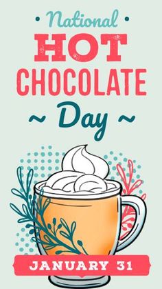 the national hot chocolate day poster