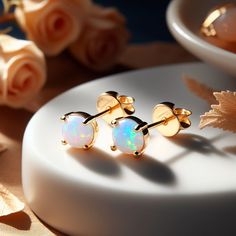 Fine Jewelry Opal Earrings For Gift, Opal Earrings For Gift, Pierced Opal Earrings For Gifts, Opal Earrings Perfect For Gifts, Opal Pierced Earrings As Gift, Single Opal Earring As A Gift, Opal Earrings As Gift, Elegant Adjustable Opal Earrings, Moonstone Earrings Studs