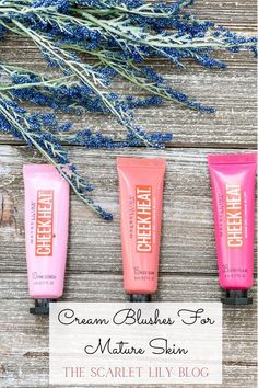 These Maybelline Cheek Heat blushes are affordable and blend beautifully for mature skinCreamBlush CreamBlushForMatureSKin Maybelline Cheek Heat, Cream Blushes, Shade Roses, Blush On Cheeks, Favorite Makeup Products, High End Products, Skin Care Cream, Milk Makeup, Nude Lip