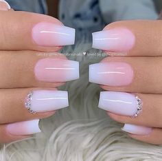 Cute Spring Nails, Ombre Acrylic Nails, Cute Acrylic Nail Designs, Spring Fever, Short Acrylic Nails Designs, Pink Nail, Nail Designs Glitter, Pink Acrylic Nails