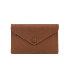 Personalized Monogram Leather Snap Style Wallet Versatile Leather Wallets With Card Slots, Modern Brown Wallet With Interior Card Slots, Versatile Brown Wallet With Rfid Blocking, Classic Leather Coin Purse With Card Slots, Modern Cognac Wallets With Card Slots, Elegant Card Holder With Coin Pocket, Elegant Everyday Card Holder With Coin Pocket, Business Clutch Wallet With Coin Pocket, Modern Brown Card Holder For Formal Use