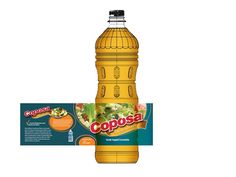 a bottle of coposa soup next to a cardboard box