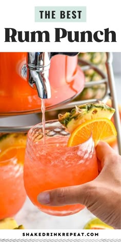 the best rum punch recipe for any type of party, it's easy to make and so delicious