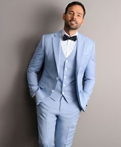 "This is a Classic 3 Piece Suit by Golden Attire crafted from high quality fabric and imported materials. Our products are handcrafted by experienced tailors who make sure the that the stitching is precise, lining is proper and the overall product is sturdy enough to not go out of shape for more than a few years. Also all our products have extra margins in their length, sleeves, sides so it's easily alterable if your size changes after some time. To see more available colors and designs in this collection, Check out the 'Classic Two Piece Suits' Section. *This is a 3 piece set of a jacket and a trouser. *We also offer customization so we can provide you an even better fit if you massage us your measurements (in inches) of Chest, Stomach, Waist, Hip, Shoulder and Actual Height after orderin Blue Single Button Suit For Weddings, Blue Single-button Suit For Wedding, Blue Single Button Suits For Wedding, Blue Double-breasted Suit For Wedding, Light Blue Notch Lapel Blazer For Wedding, Blue Double Breasted Wedding Suit, Blue Three-piece Wedding Suit In Suiting Fabric, Blue Three-piece Wedding Suit, Blue Double Breasted Suit With Suit Collar For Wedding