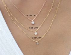 Solitaire Diamond, 14k Gold Dainty, Diamond Necklace, Bezel Diamond, Everyday Necklace, 14k diamond choker, bezel set diamond, bezel set 2mm, 2mm choker necklace, 14k bridal necklace, 3mm diamond necklace, diamond pendant, solitaire necklace Diamond Choker Necklace, Dainty Diamond Necklace, Diamond Choker