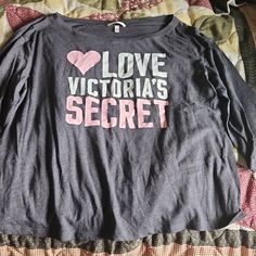 New, Never Worn Victoria's Secret Pajama Shirt With 3/4 Sleeves Size Lg But Runs Alittle Big. Victoria's Secret Casual Tops For Pajama Party, Casual Victoria's Secret Tops For Pajama Party, Pink Crew Neck Tops For Lounging, Victoria's Secret Casual Bedtime Top, Victoria's Secret Long Sleeve Loungewear Tops, Pink Long Sleeve Sleep Top, Pink Crew Neck Top For Pajama Party, Pink Crew Neck Top For Bedtime, Cute Cotton Tops For Lounging