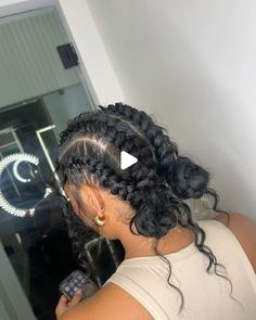 Two Braids Hairstyles With Curls, Cornrow Butterfly Braid, Boho French Braid, Cute Stitch Braids With Curls, Butterfly Goddess Braid, Under Braids Hairstyles, Two Braids With Bun, Butterfly Straight Backs Braids, 4 Feed In Braids With Curls