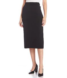 Below Knee Women's Work Skirts | DIllards Bodycon Midi Pencil Skirt For Workwear, Formal Midi Length Elastane Skirt, Satin Pencil Skirt, Polished Casual, Knee Skirt, Midi Pencil Skirt, Work Skirts, Midi Skirt Pencil, Women Lifestyle