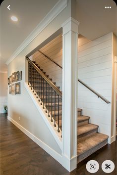 the stairs in this house have been painted white