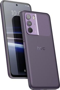 the new htc phone is shown in purple and has a camera attached to it