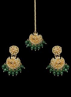 Pirus - Contemporary Indian Bridal Jewelry with Kundan, Pearls & Emerald Temple Jewelry Sets With Gota Work For Wedding, Festive Meenakari Sets, Kundan Bridal Earrings With Zari Work, Kundan Bridal Earrings With Zari Work For Wedding, Festive Kundan Bridal Earrings For Ceremonial Occasions, Kundan Bridal Earrings For Eid Reception, Green Kundan Chandbalis For Reception, Ceremonial Kundan Sets With Stone Work, Kundan Bridal Earrings For Reception At Eid