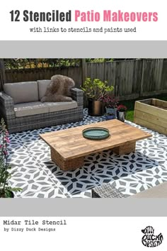 an outdoor patio makeover is featured in the magazine's march / june issue